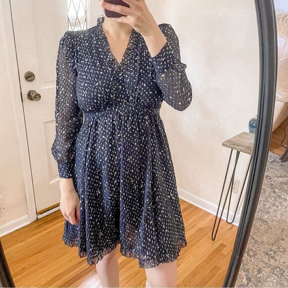 Kate Spade Night Sky Lurex Dot Mini Dress Silk - Picture 11 of 11